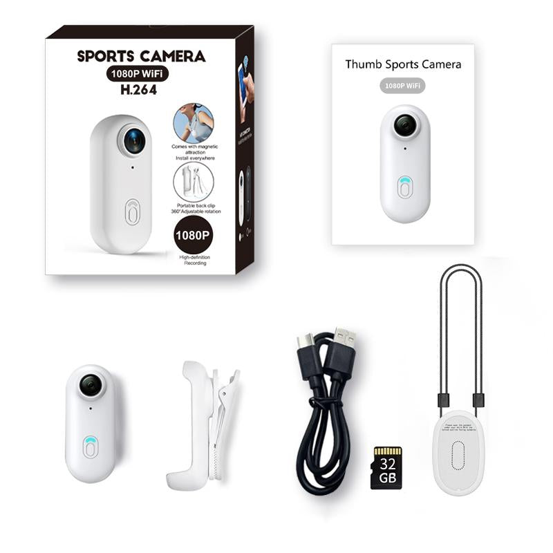 NUISK Mini 4K POV Camera with 128GB, IPX7 Waterproof, Magnetic Wearable Cam