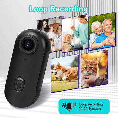 NUISK Mini 4K POV Camera with 128GB, IPX7 Waterproof, Magnetic Wearable Cam