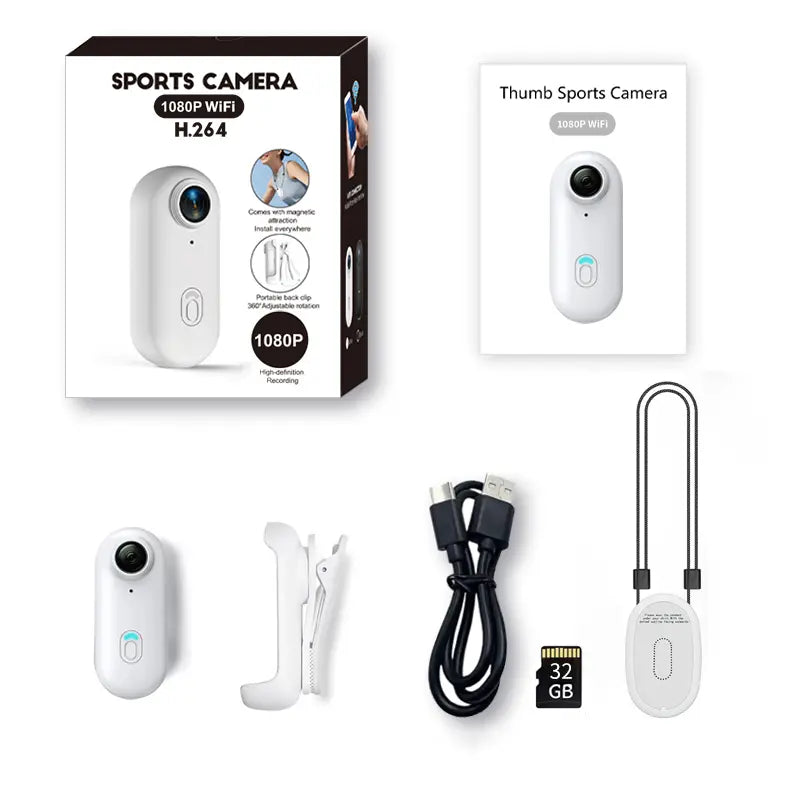 NUISK Mini 4K POV Camera with 128GB, IPX7 Waterproof, Magnetic Wearable Cam