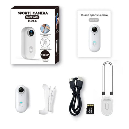 NUISK Mini 4K POV Camera with 128GB, IPX7 Waterproof, Magnetic Wearable Cam