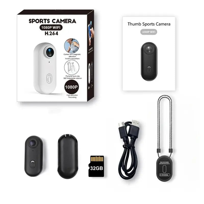 NUISK Mini 4K POV Camera with 128GB, IPX7 Waterproof, Magnetic Wearable Cam