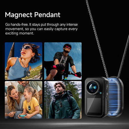 NUISK Mini 4K Body Camera, Magnetic Clip, 128GB Storage, Waterproof, Wearable Action Cam
