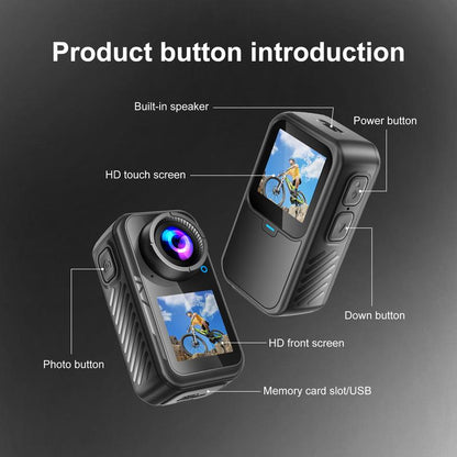 NUISK Mini 4K Body Camera, Magnetic Clip, 128GB Storage, Waterproof, Wearable Action Cam