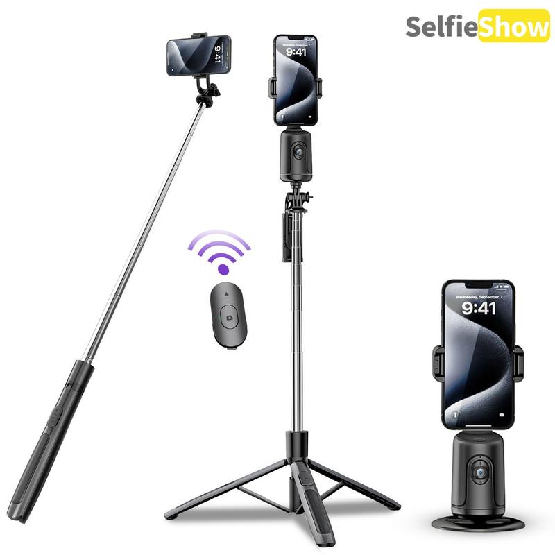 Smart AI Phone Tripod with 360° Face Tracking, Auto Pan & Tilt, Stable for Indoor & Outdoor Use