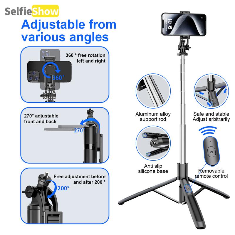 Smart AI Phone Tripod with 360° Face Tracking, Auto Pan & Tilt, Stable for Indoor & Outdoor Use