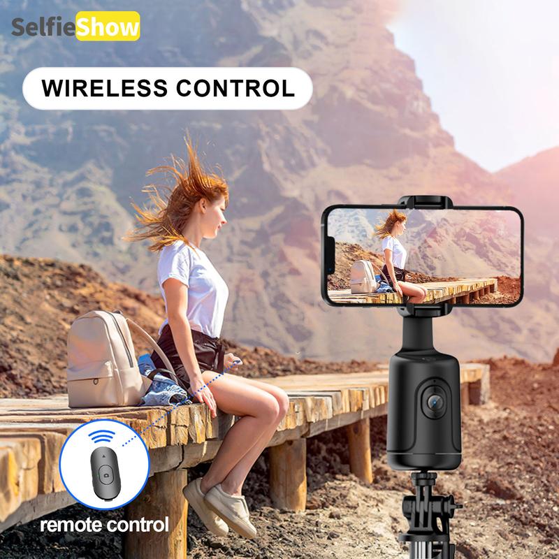 Smart AI Phone Tripod with 360° Face Tracking, Auto Pan & Tilt, Stable for Indoor & Outdoor Use