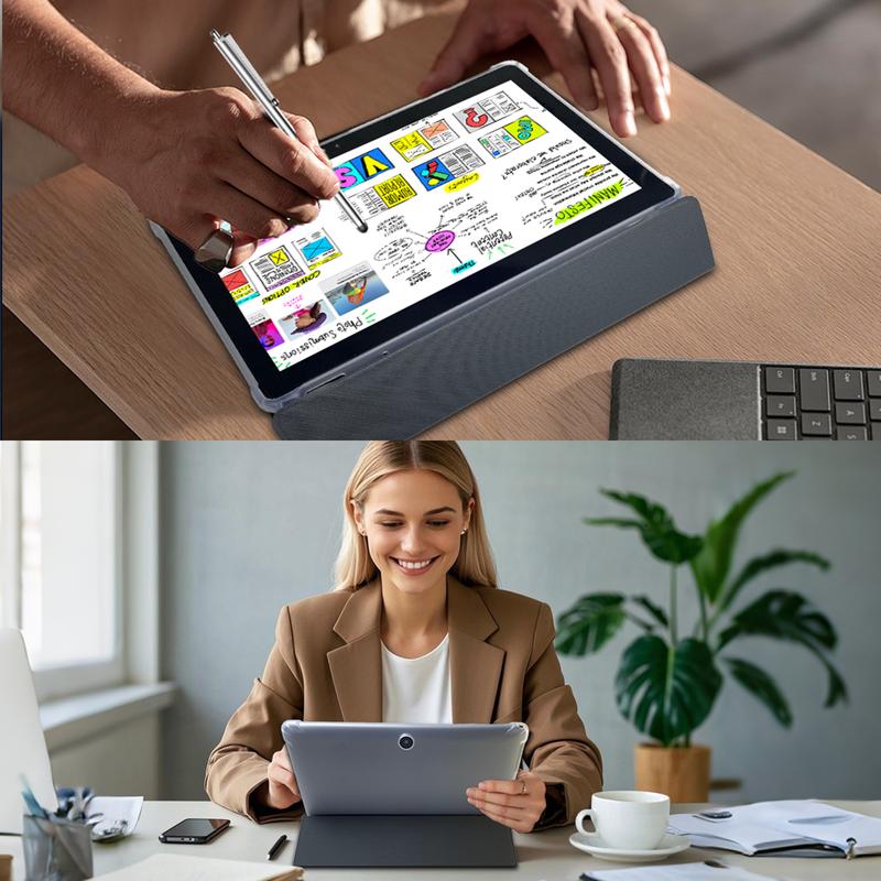 PYNAREL Android 15 Tablet 10.1", 2-in-1 Portable Device, 12GB RAM, Holiday Gift